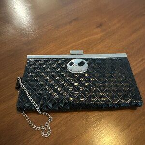 VGUC Tim Burtons The Nightmare Before Christmas Wallet Disney Black Quilted